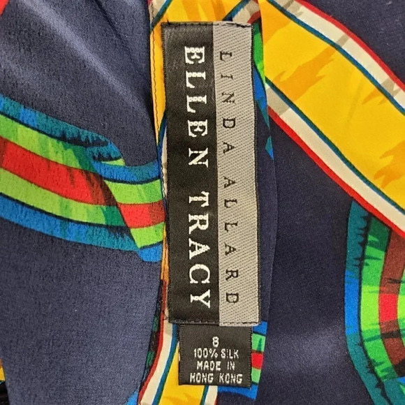 Vintage 100% Silk Equestrian Derby Novelty Print Top Scarf Set Navy Blue 8 - Picture 13 of 14